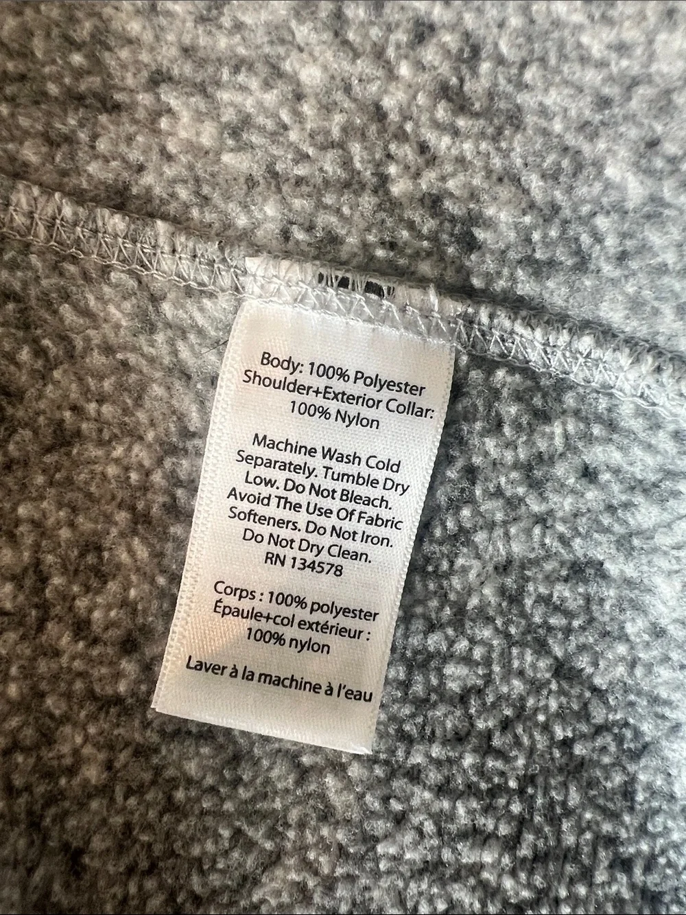Vineyard Vines Kids Gray Fleece Jacket with Navy Quilted Yoke